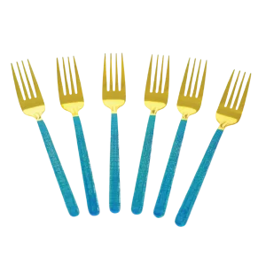 Aminsuk Royal Azure Gold Dinner Fork Set