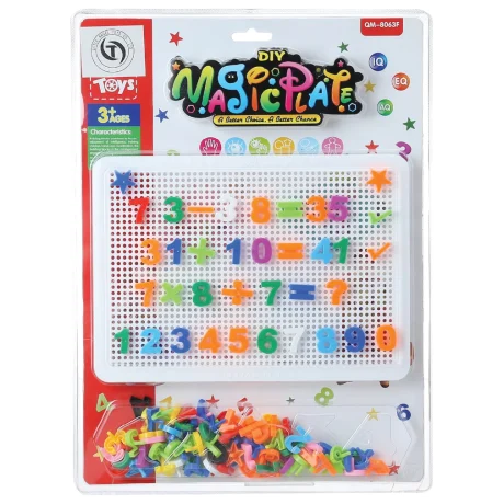 Aminsuk ABC Peg Board Learning Blocks 182 Pcs