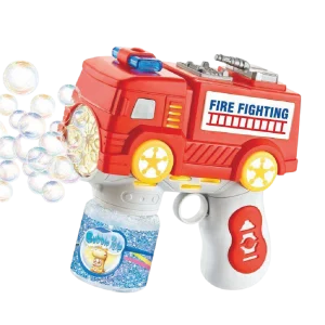 Aminsuk Fire Truck Electric Bubble Gun for Kids