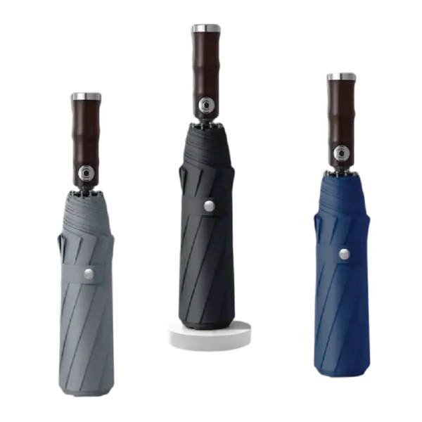 Automatic storm umbrella large UV protection teal design