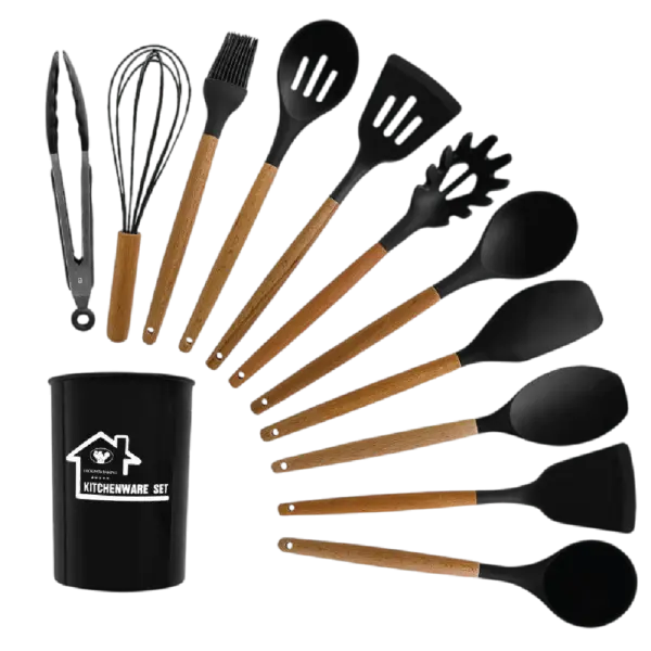19 pcs silicone kitchen set teal color